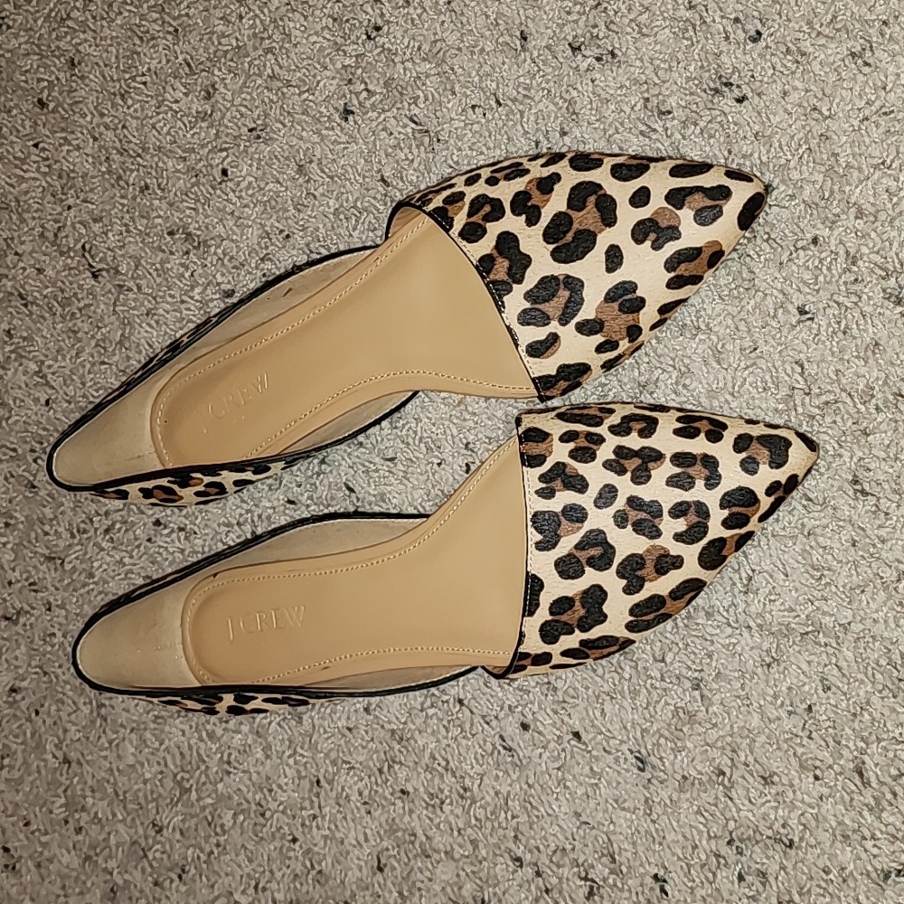 J. Crew animal print flats
